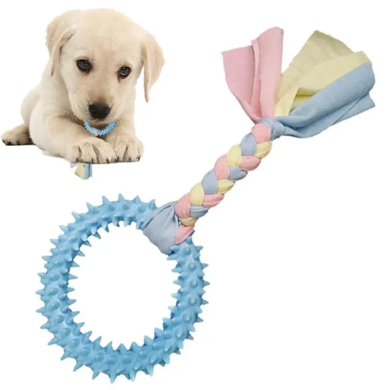 

Dog Squeak Toys Cute Ring Shape TPR Squeaky Round Shape Pet TPR Toys With Good Elasticity And Interactivity For Dogs Teeth