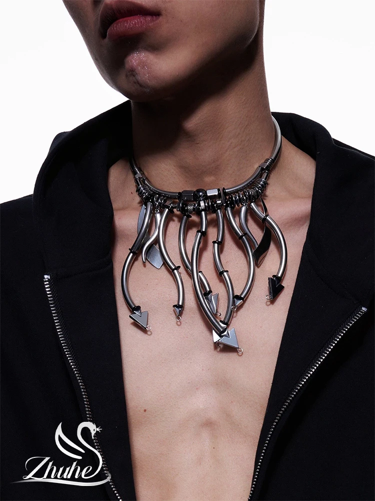 ZHUHE белый камень щупальце сумасшедший киберпанк для мужчин и женщин ювелирные