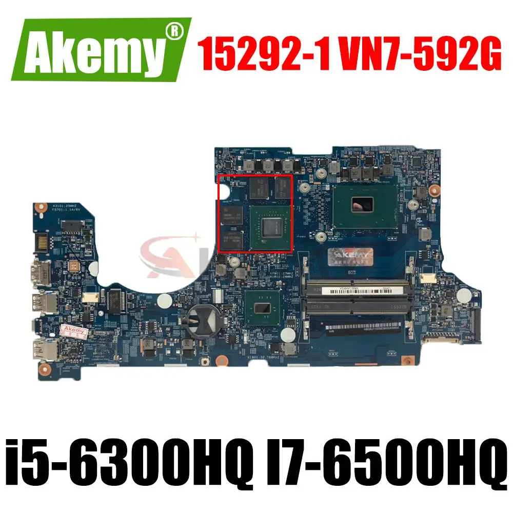 

15292-1 VN7-592G материнская плата для ноутбука ACER 15292-1 VN7-592G материнская плата для ноутбука i5-6300HQ GTX960M GPU DDR4
