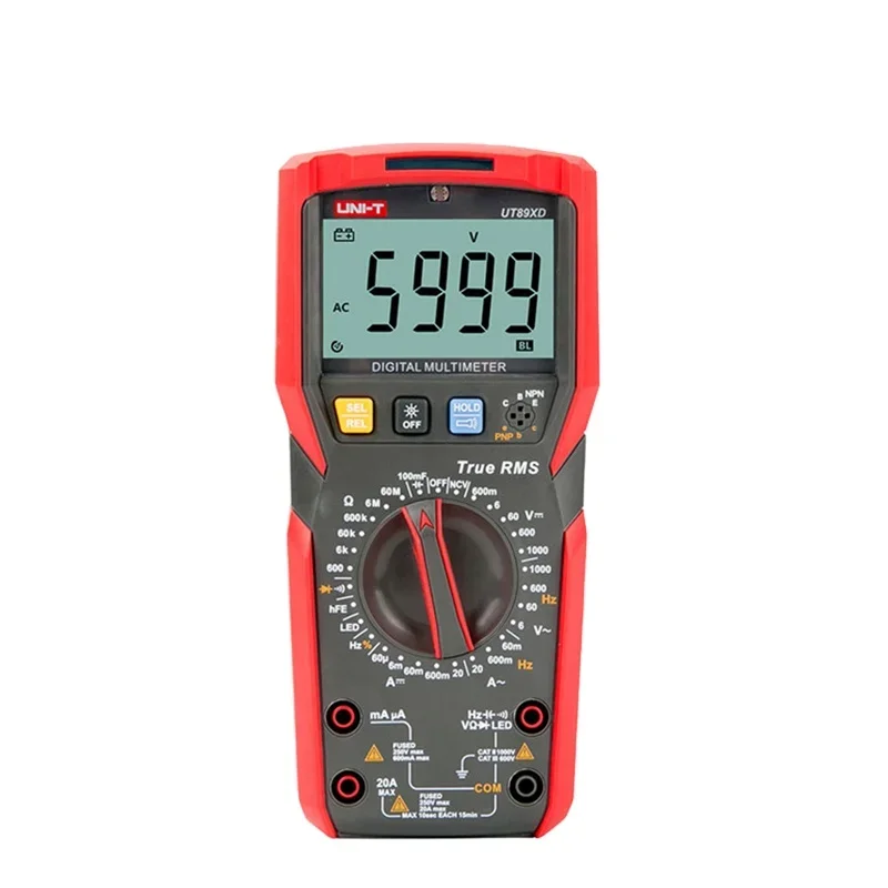 

UNI-T UT89X UT89XD Digital Multimeter Professional True RMS NCV 20A Current AC DC Voltmeter Capacitance Resistance Tester
