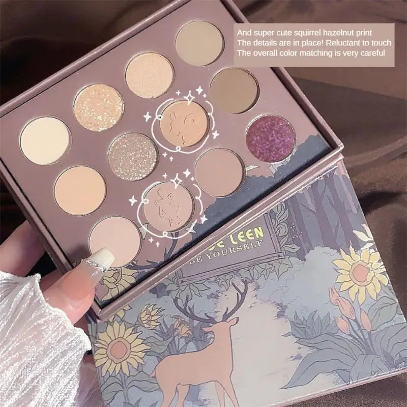 

12 Color Eye Shadow Plate Subsistence Allowance Waterproof Eyeshadow Palette Pearlescent Matte Long-lasting Makeup