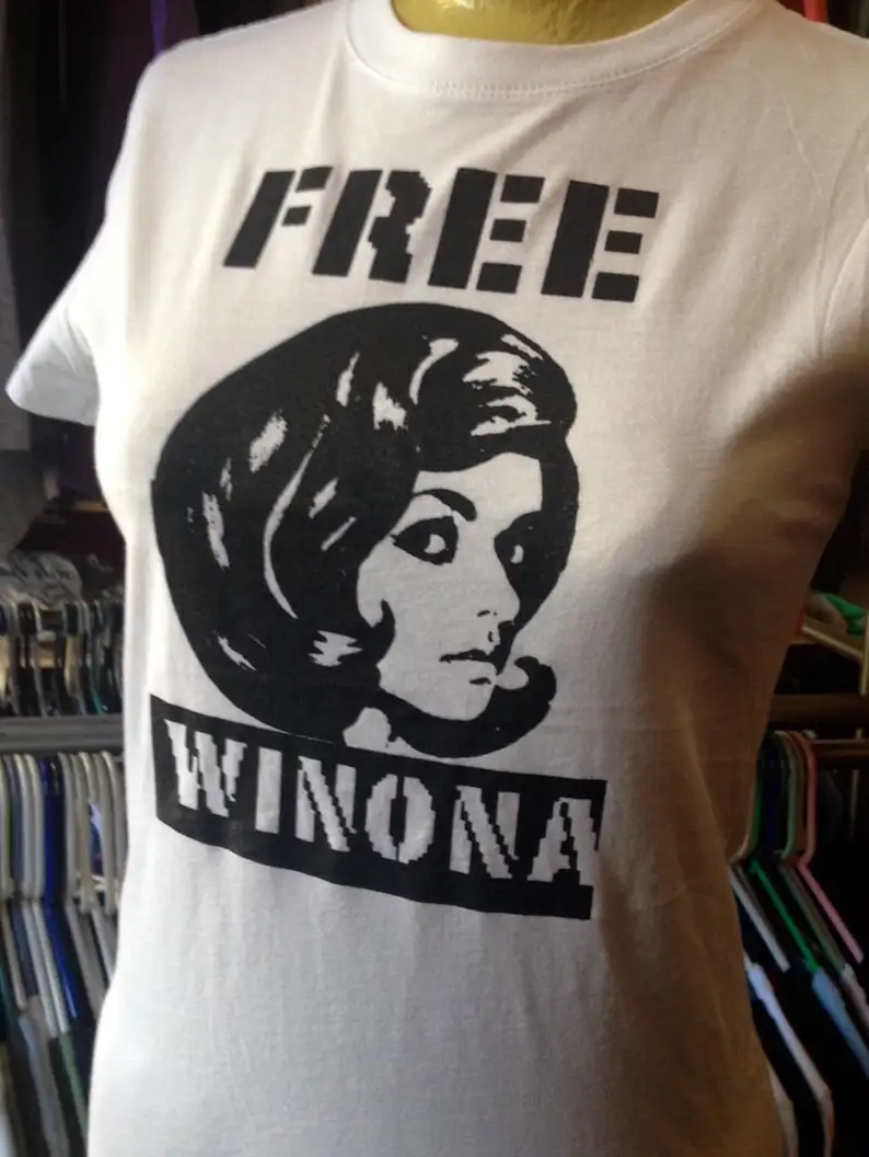 The Original Free Winona Silk Screened White T-Shirt womens and mens sizes