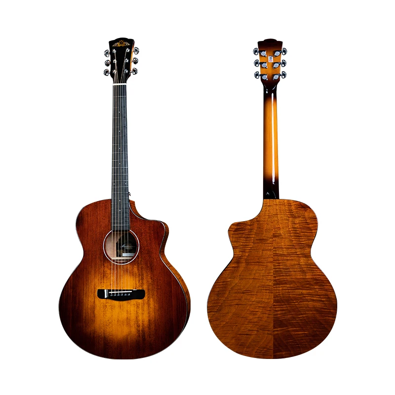 

China made 41 inch D'Addario EXP16 string solid top spruce acoustic guitar