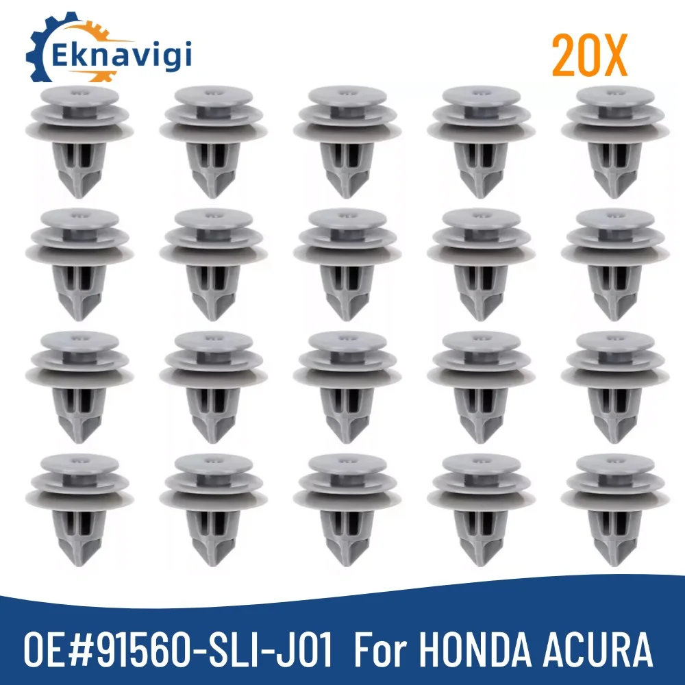 

20 шт. OE # Крепежные клипсы для обшивки дверей 91560-SLI-J01 для Honda Acura Accord, Accord Crosstour, CR-V, Crosstour
