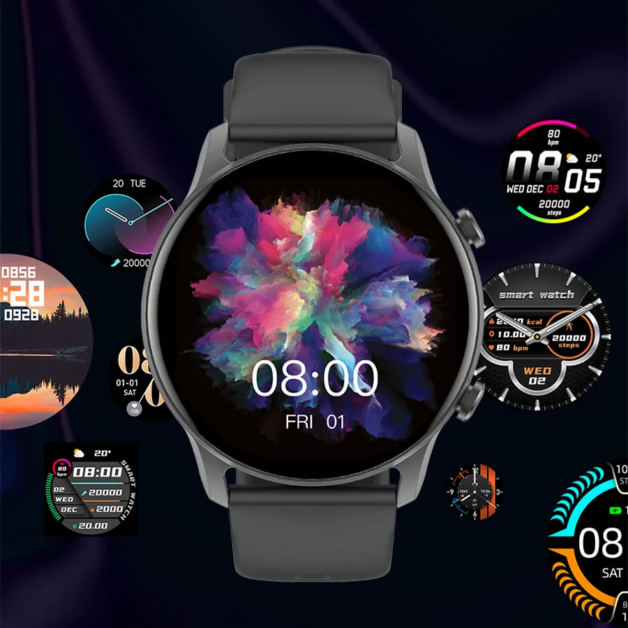 Smartwatch Sport Women Men Call Bluetooth 280mA Battery IP68 Waterproof  Heart Rate Tracker Ladies Smart Watch Call Android IOS