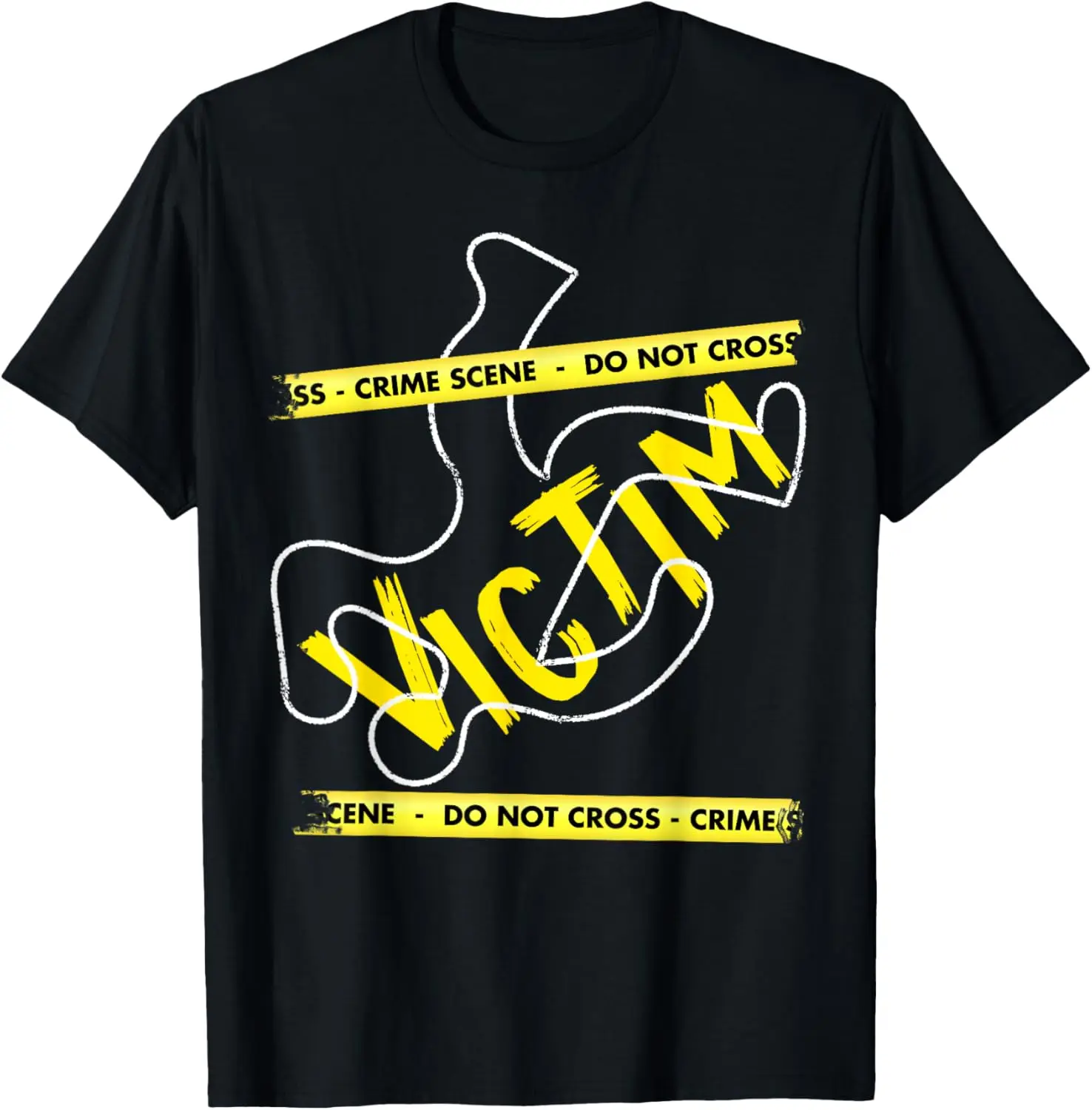 Футболка Crime Scene Victim Murder Mystery Dinner Chalk Outline