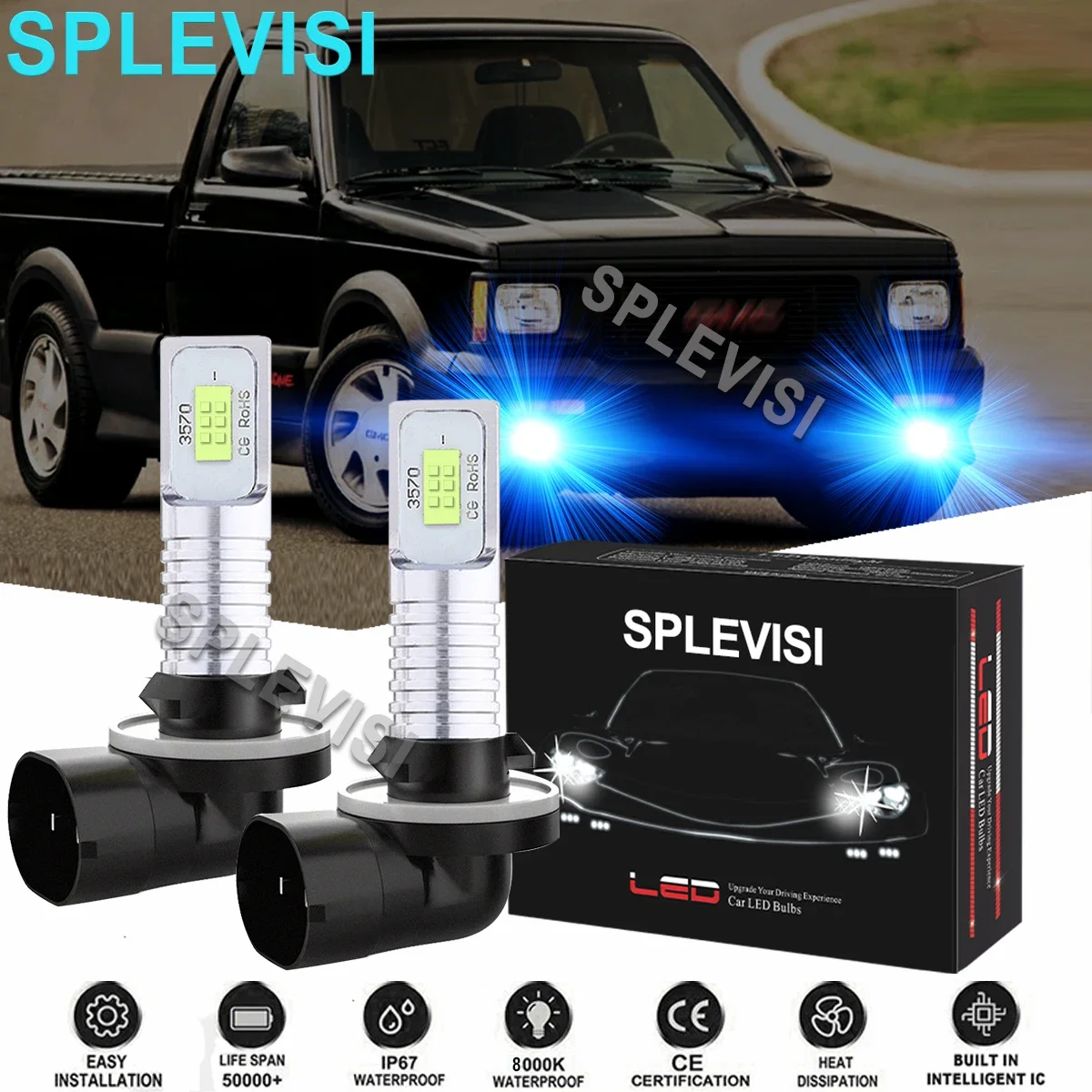 2x8000K ледяная синяя автомобильная лампа головного света 6000K подходит для Nissan Frontier