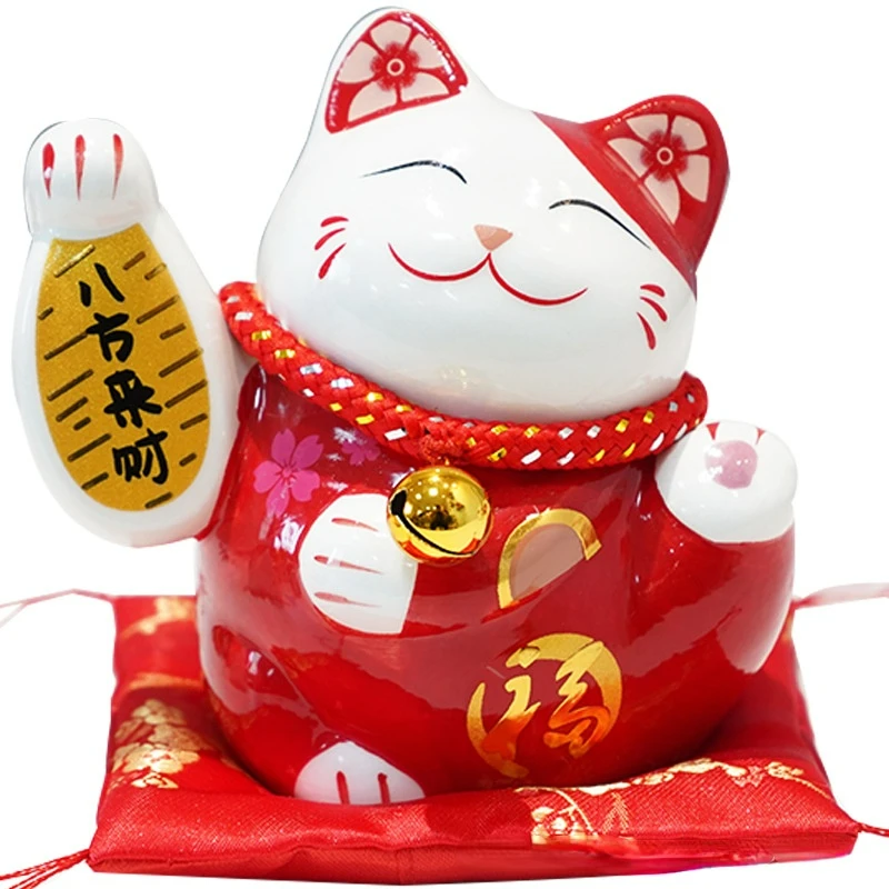 

Ornaments Home Decor Zhaocai Cat Ten Million Liang Kawaii Room Decor Ceramics Gifts for New Year 2022 Small Cute Decoration