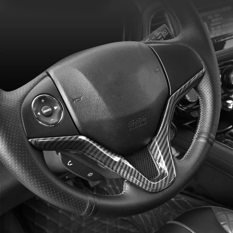 

Чехол для панели рулевого колеса автомобиля, отделка, украшение, блестки из углеродного волокна для Honda Vezel HR-V HRV 2015 2016 2017 2018 2019 2020