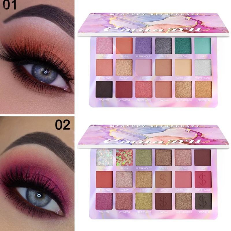 

18 цветов Сияющие блестящие тени для век Палитра Шиммер матовый нюдовый стойкий макияж пудра пигмент водостойкие тени для век Макияж M