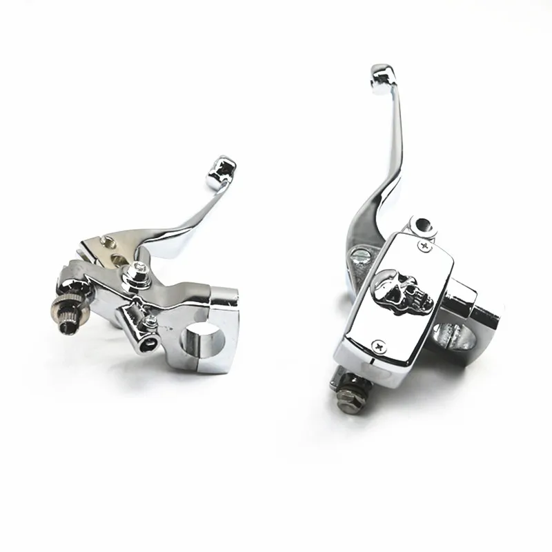 

Для Harley Honda VTX Kawasaki Suzuki Yamaha 1 "Руль Череп Ручной контроль Резервуар Тормозные рычаги сцепления Мотоцикл Велосипед