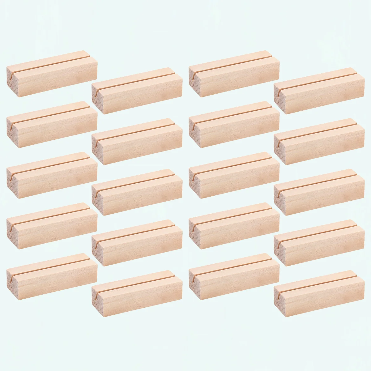 

20pcs Wooden Photo Stand Business Holder Shaped Clip Picture Holder Handmade Memo Holder for Home Office Card
