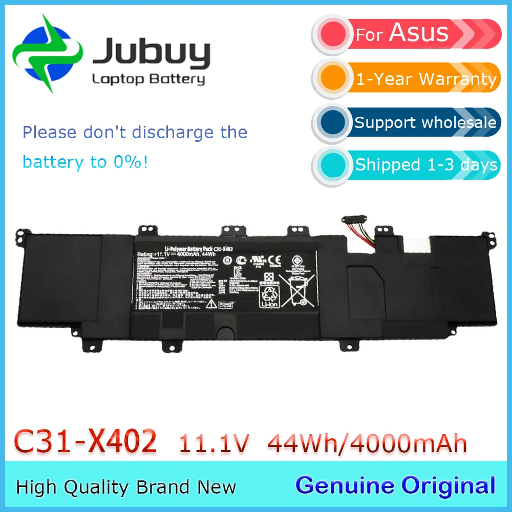 C31-X402 11 1 В 44 Втч оригинальный аккумулятор для ноутбука Asus VivoBook F402CA S300CA S300E S400CA S400E