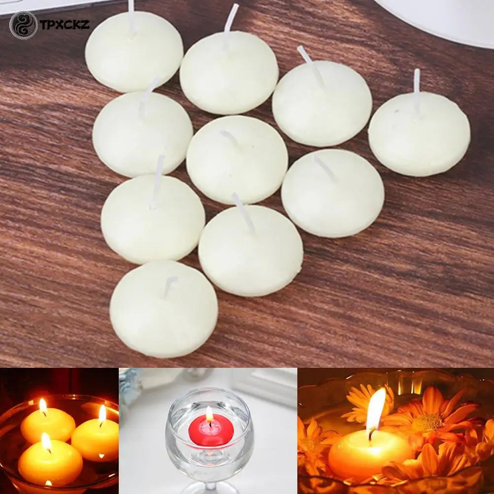 

10pcs Smokeless Floating Candles Spherical Floating On The Water Valentine's Day Wedding Romantic Confession Party Decoration