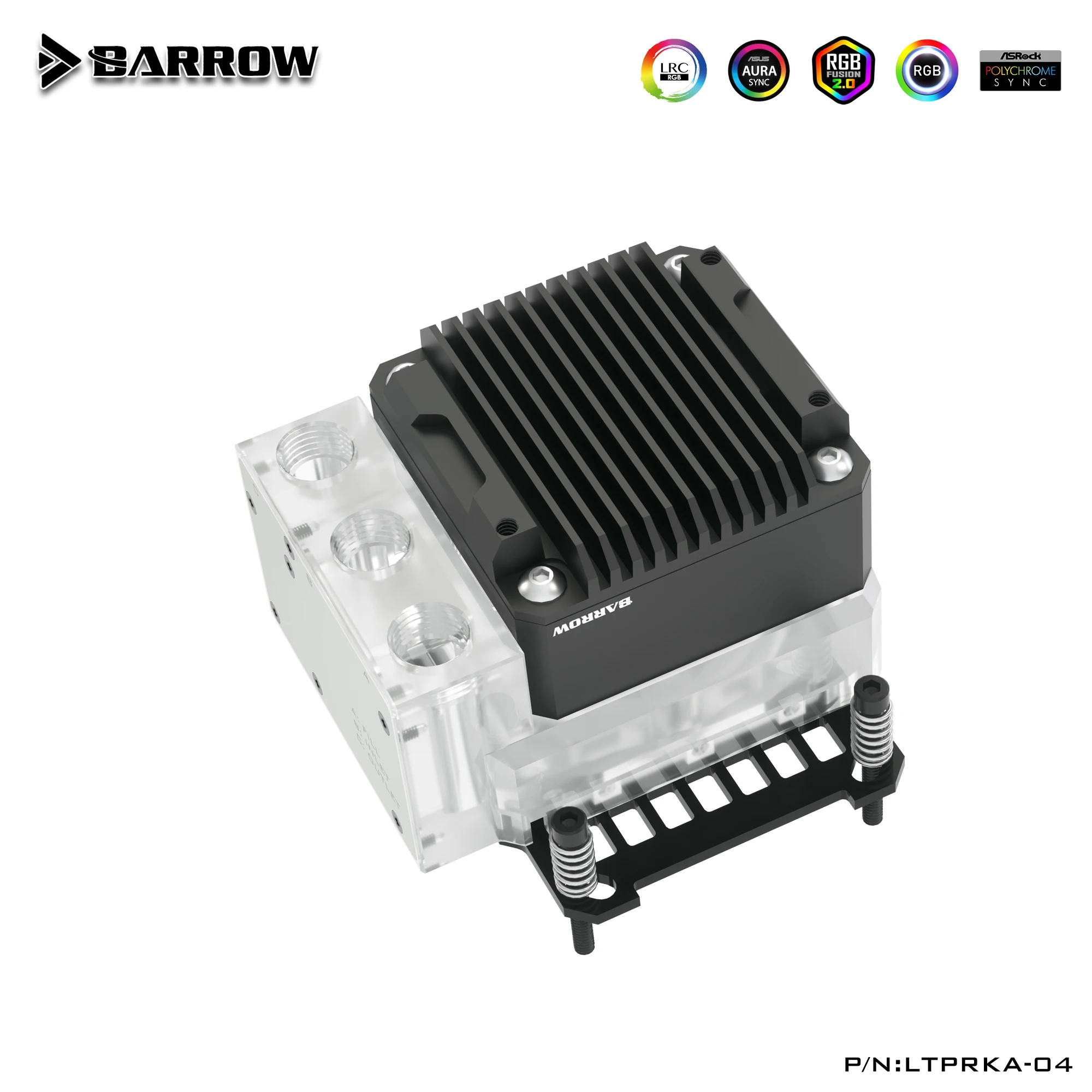 Фото Встроенный водяной охладитель Barrow для процессора Intel LGA1700 1200 115X/AMD, резервуар для водяного блока, ШИМ-насос 17 Вт LTPRK-04I LTPRKA-04 №4