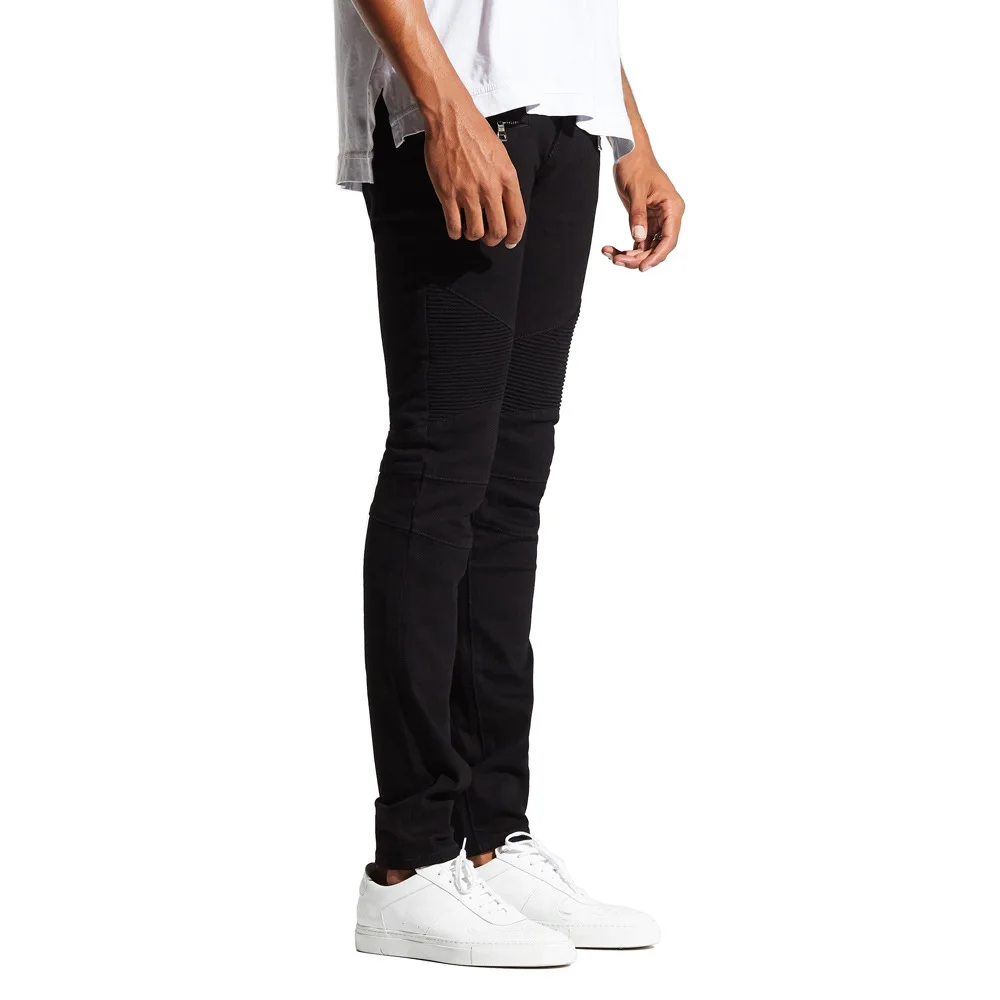 2022 Fashion Elastic Men's Jeans Personalized Pleated Denim Jeans Men Designer Jeans for Men Full Length Trousers