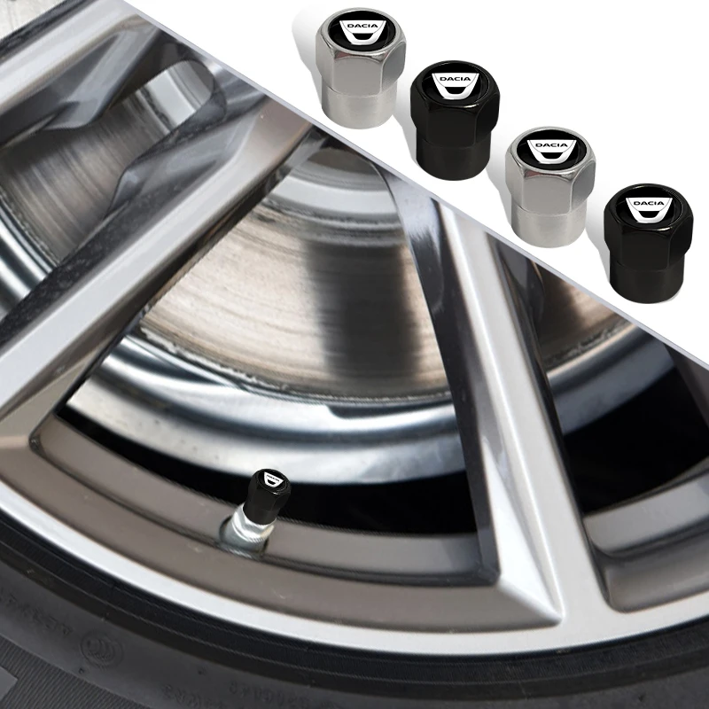 

4pcs Brand New Aluminum Alloy Car Wheel Tire Valve Cover for Dacia Duster Sandero Stepway Dokker Lodgy Logan Car Accessories