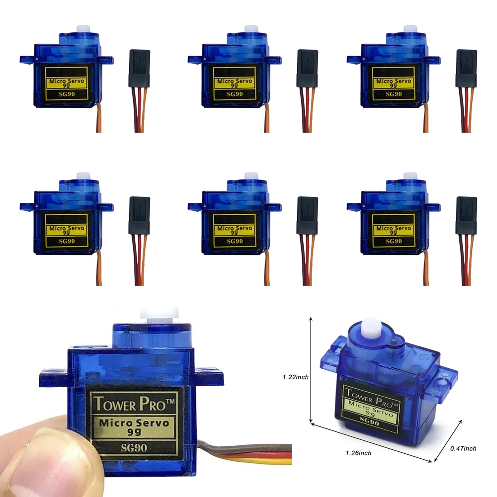 

2/4/5/10/20pcs Arduino DIY Analog Mini Micro Servo Motor SG90 9G For RC Car Toy Airplane Fixed Wing Helicopter Aircraft Models