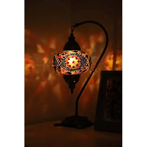 Мозаичные настольные лампы с лебедем ручной работы уникальные английские