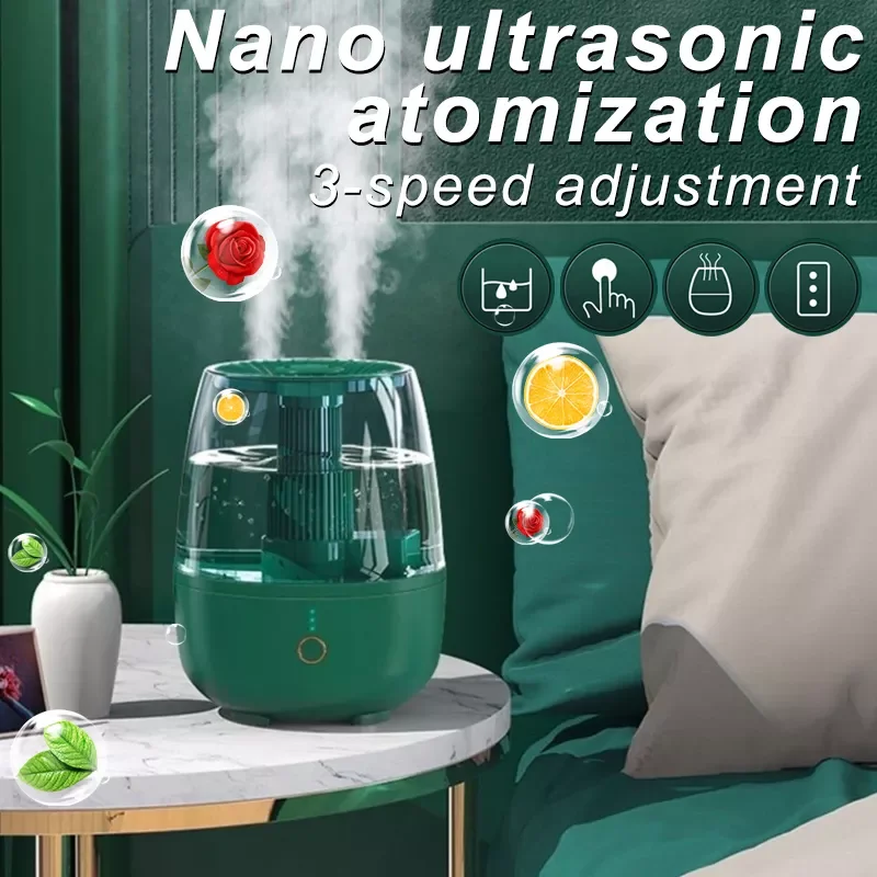 

6.8L Smart Air Humidifier Dual Spray Humidifier Home Office Essential Oil Aroma Diffuser Adjustable fogger Cool Mist Maker