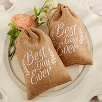 flax linen packaging bag 8x10cm 9x12cm 10x15cm 13x17cm baby shower pack of 50 birthday wedding party candy jute gift pouch