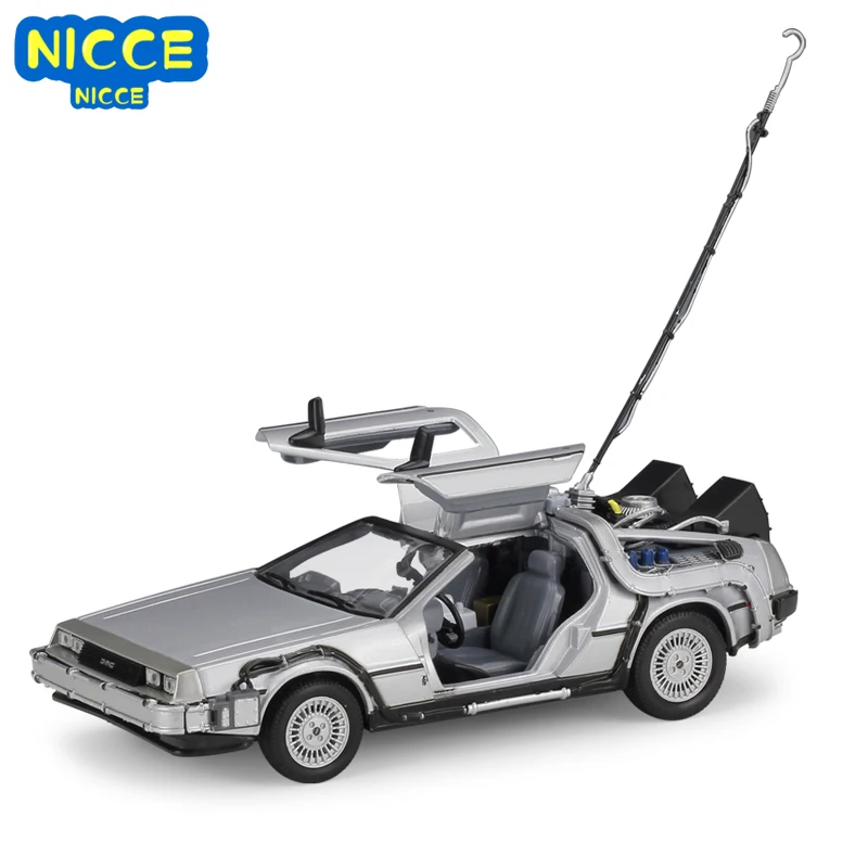 Welly 1:24 DMC-12 delorean máquina do tempo de volta para o futuro carro estático morrer modelos veículos collectible carro brinquedos b186