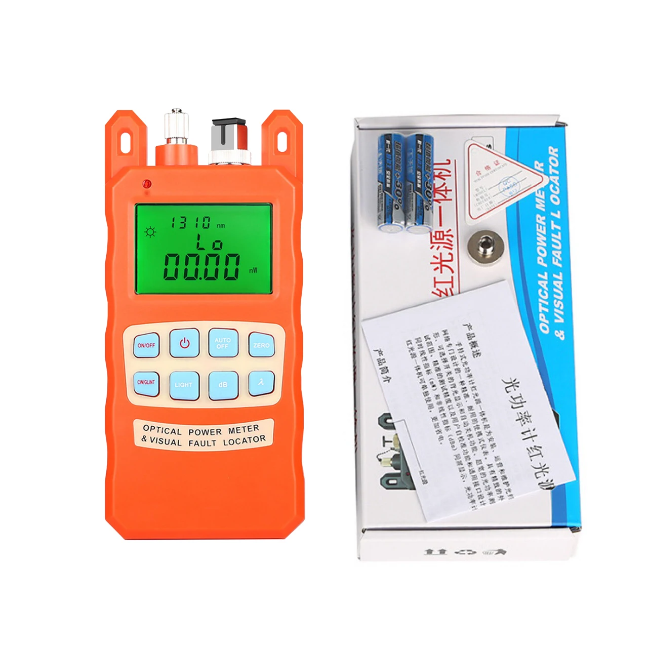 VFL 10/20/30MW AUA All-IN-ONE otdr Optical Power Meter with Visual Fault Locator optical fiber tester 10km 20KM 30km