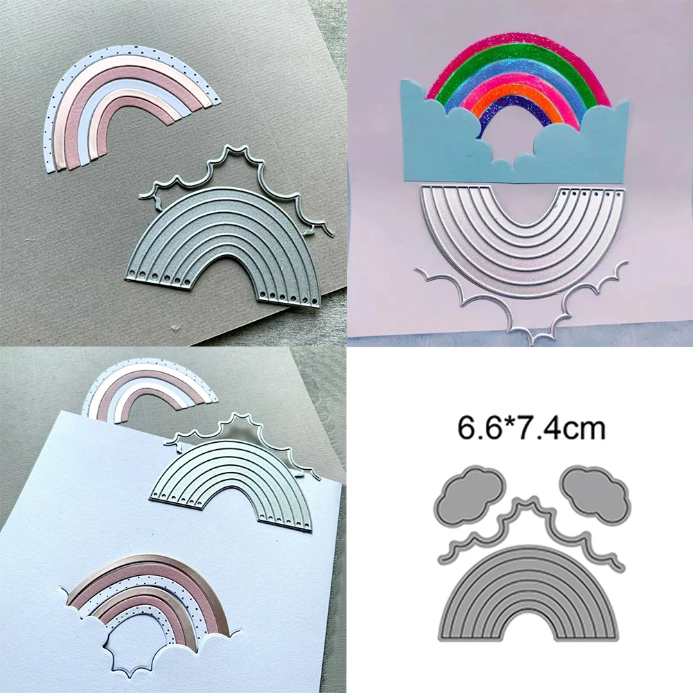 

Rainbow Cloud 2022 New Arrivals Christmas Scrapbooking Metal Cutting Dies Clear Stamps Decoration DIY Embossed Album Card