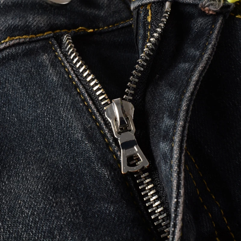 Street Fashion Men Jeans Retro Black Blue Stretch Ripped Jeans Men Skinny Trousers Patched Designer Hip Hop Brand Pants Hombre