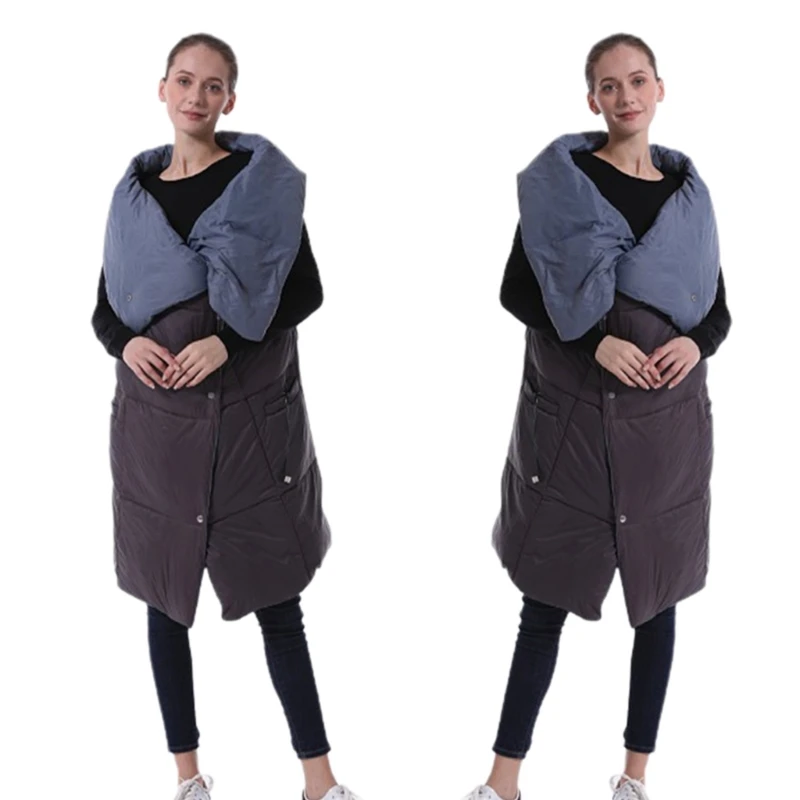 Electric Heated Blanket Heating Shawl, Wearable Heated Throw Blanket for Travel
