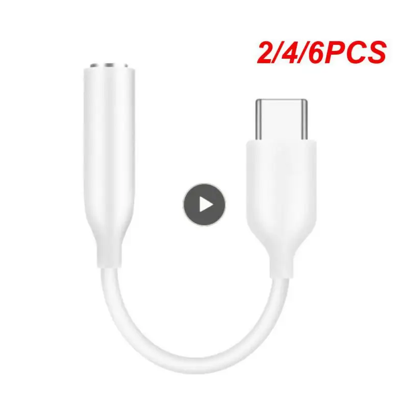 

2/4/6PCS Headphones Adapter 3.5mm Jack Headphone Cable Usb C To 3.5mm Aux Usb-c To Type C Audio Aux Cable Adapter Audio Cable