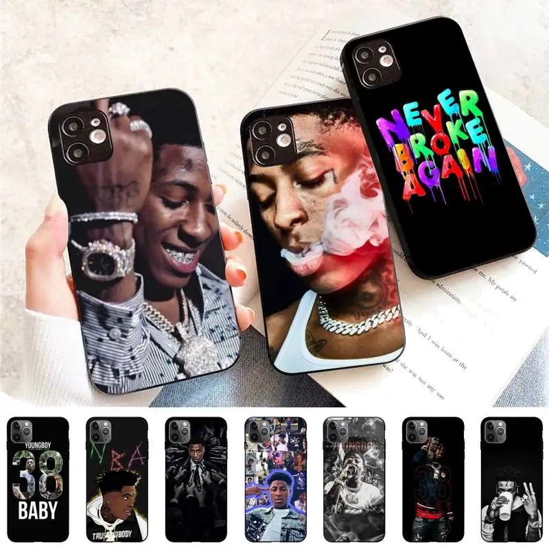 

YoungBoy Never Broke Again Phone Case for iPhone 11 12 13 Mini Pro Max 8 7 6 6S Plus X 5 SE 2020 XR XS Funda Case