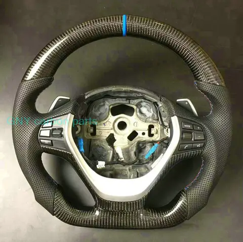 100% натуральное углеродное волокно кожаное Автомобильное рулевое колесо для BMW F30 F35 F20 F22 F32 320 328 328i 335