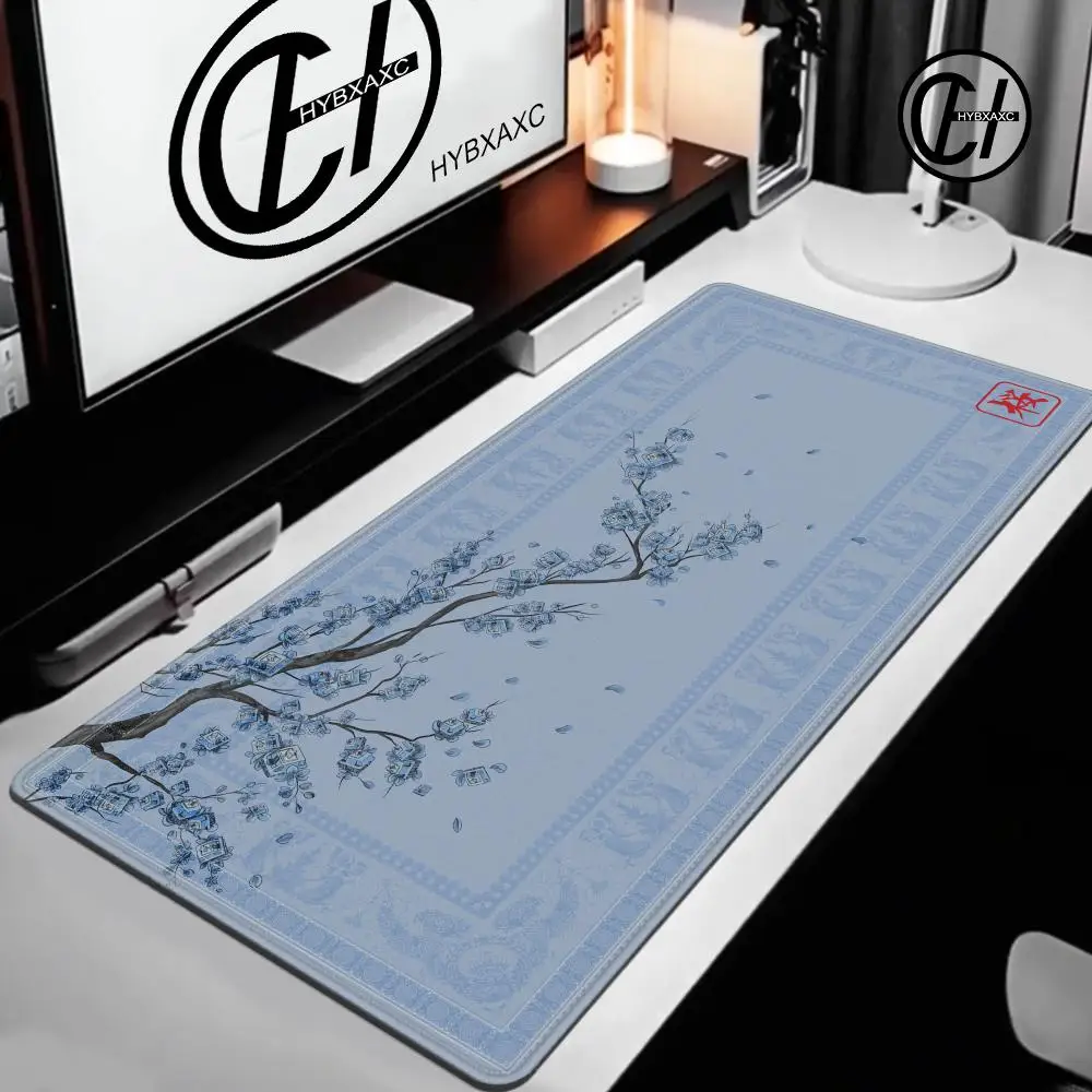 Фото 1200x600 Japan Black Sakura Gaming Mouse Pad Purple Laptops Deskmat Cherry Blossom Mousepad Office Carpet Gamer Computer Desks №2