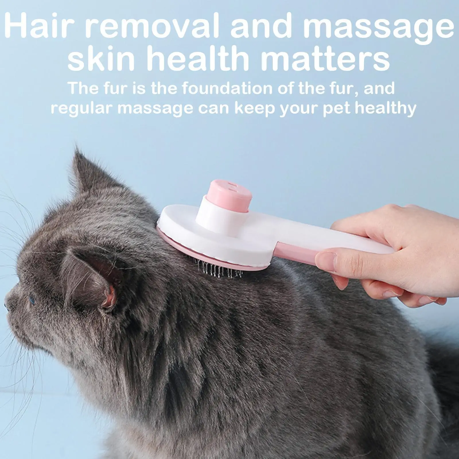 

Pet Cat Hair Brush Pet Comb Self Cleaning Slicker Brush Grooming Comb Brush Pet Hair Remove Dematting V8N2