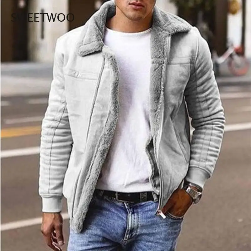 Men's Fleece Sweater Coat Winter Thick Solid Wool Cardigan Warm Knitted Sweater Jackets Casual Male Clothing  4XL 3XL