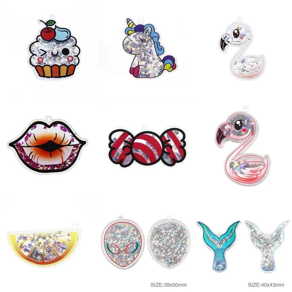 

Прозрачный акриловый шейкер Qucksand с блестками Сделай Сам заколка для волос аксессуары для рукоделия чехол для телефона 5 шт., 5Yc17609