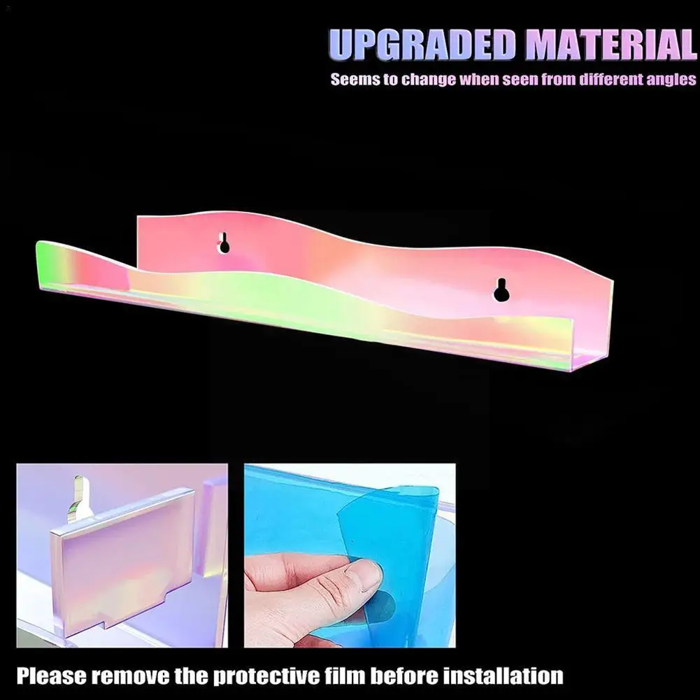 

Colorful Acrylic Nail Polish Display Rack Storage Holder Household Nail Organizer Bathroom Shelf Wall Mounted Lipstick Tool N4G9