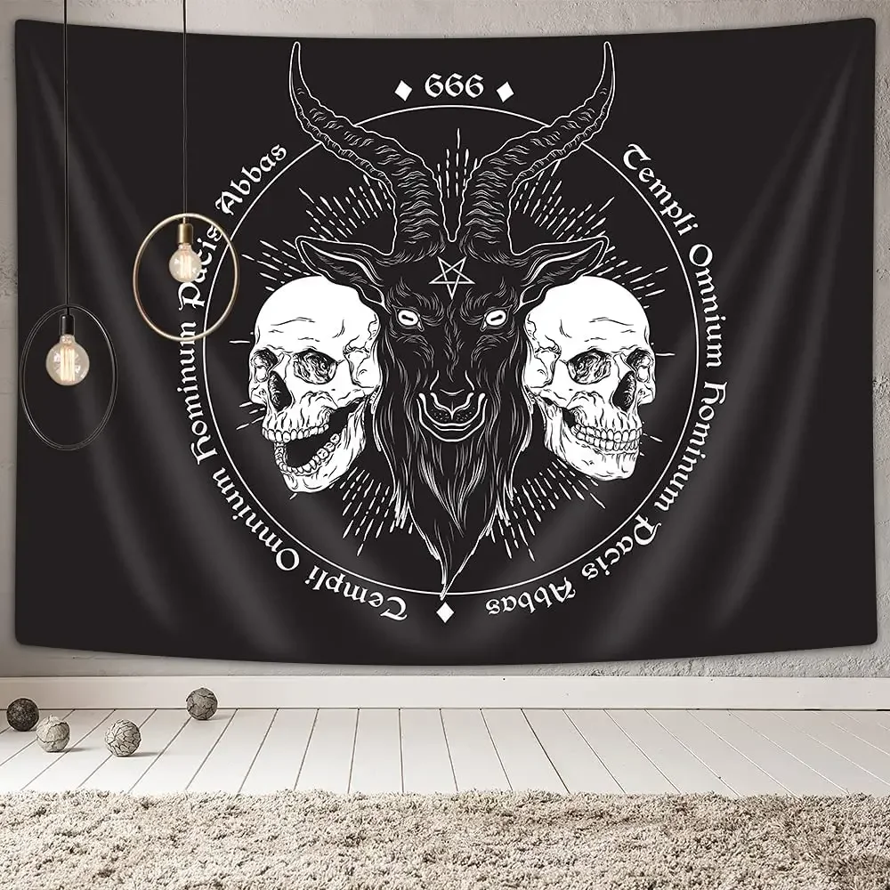 Гобелен Baphomet с головой козы демона пентаграмма демоном тараническая татуировка