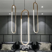 modern creative golden led chandelier energy saving nordic wrought iron restaurant lamp lighting bar living room loft decoration