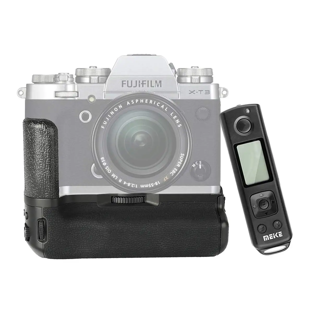 Фото Вертикальный батарейный блок Meike MK-XT3 Pro для камеры Fujifilm Fuji X-T3 XT3 с пультом дистанционного управления 2.4 ГГц №1