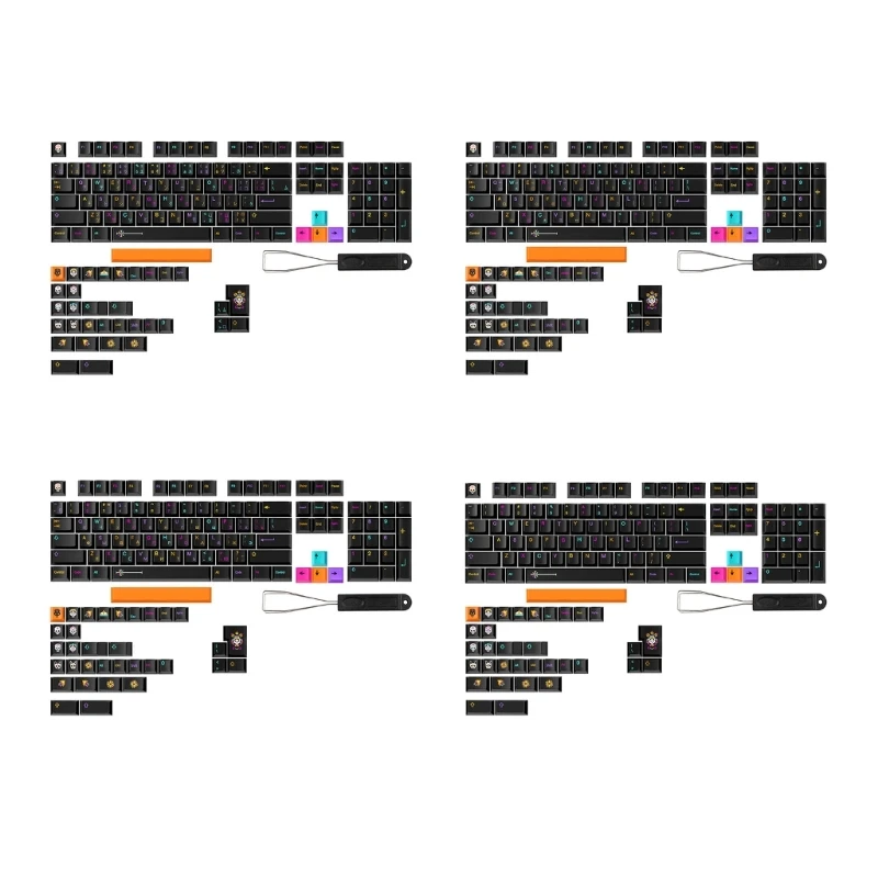 

PBT Keycaps 138pcs Dye Sublimation Keycap CherryProfile 4 Languages