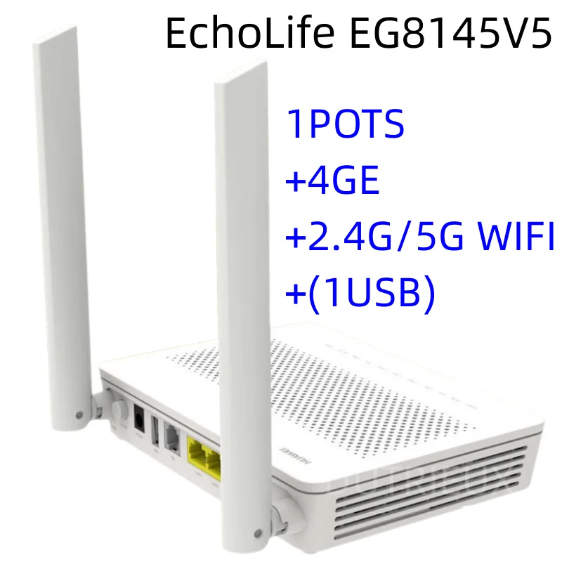 100% Original New HW EG8145V5 fiber router Gpon ONU FTTH BX 4GE 2.4G/5G Dual Wifi With English Modem Router huawei 8145c Epon