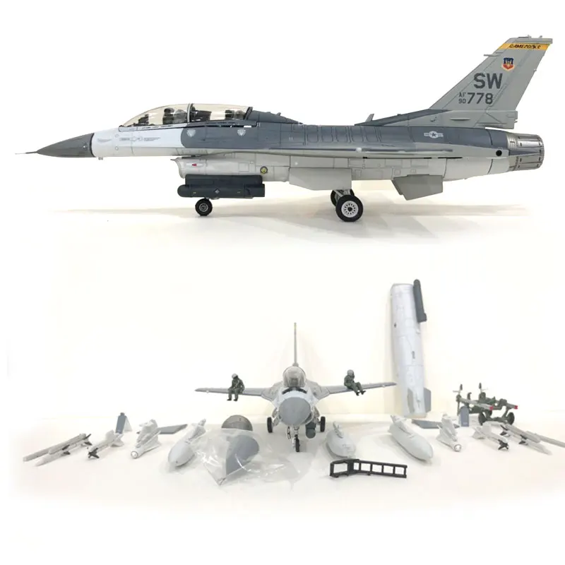 

AW 1/72 Scale Diecast Plane Model Toys F-16D BLOCK 52 Fighting Falcon Die-Cast Metal Military Aircraft Fighter For Gift Boys