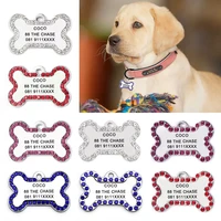 personalized pet id tags engraved pet name number address cat dog collar pet pendant puppy cat necklace charm collar accessories