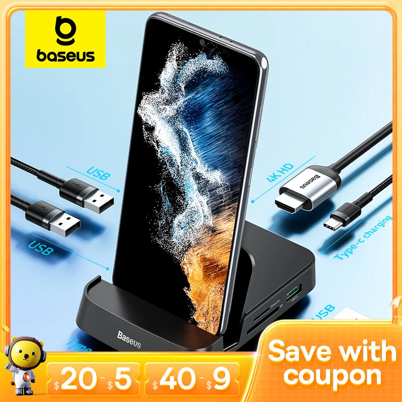 

USB-концентратор Baseus с разъемами USB Type-C и USB 3,0