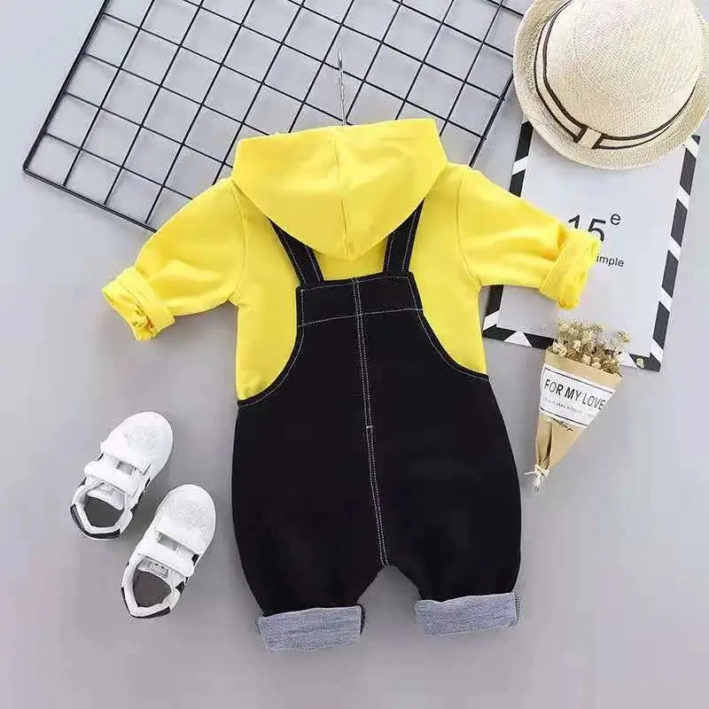 Новый комплект одежды с длинными рукавами и принтом динозавра для малышей