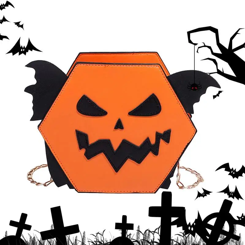 

Halloween Pumpkin Shape Women's Shoulder Bag Fashion Purses And Handbags Strap Crossbody Bag Little Devil PU Leather Purse