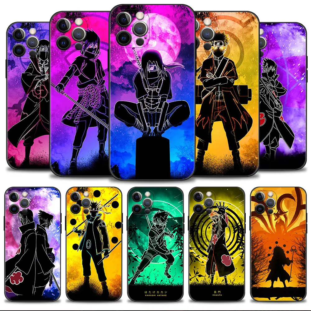 

Phone Case For Apple iPhone 13 12 11 Pro Max 13 12 Mini XS Max XR X 7 8 Plus 6 6S 5S SE Cover Uzumaki Naruto Color Line Art