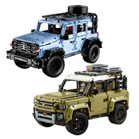 fit 42110 technical car land supercar rover off road defender vehicle model building blocks bricks toys for kids boys gift